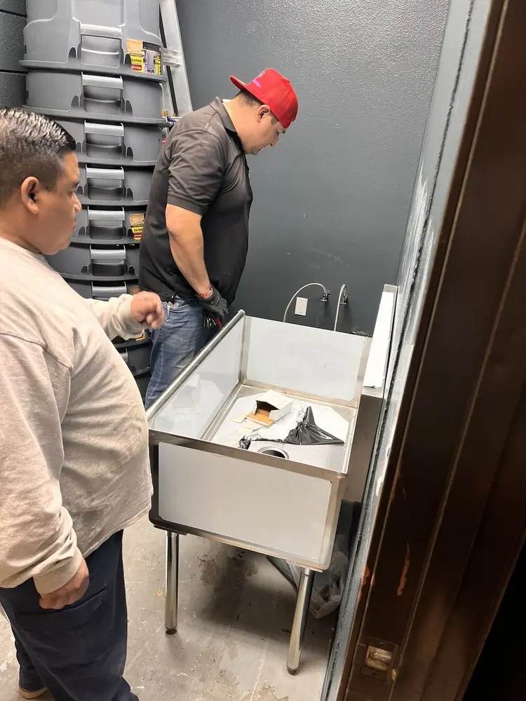 Commercial plumbing and sink installation in Medford
